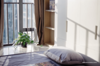 bed room with natural light