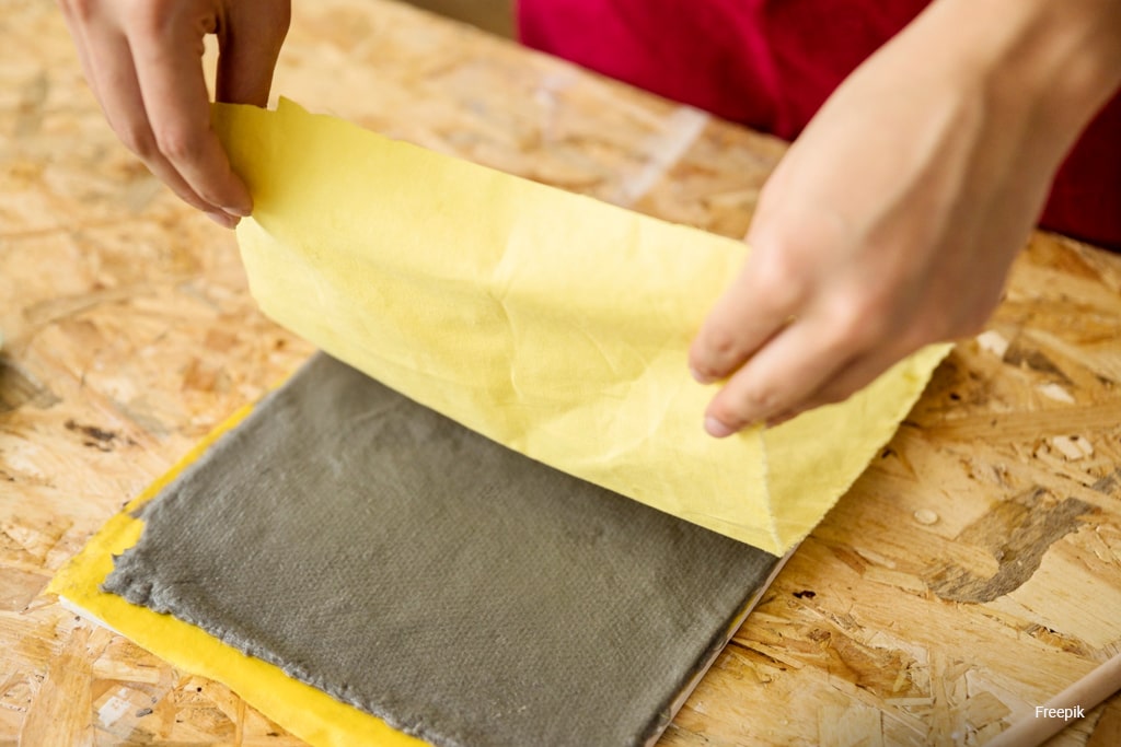 woman covering cloth