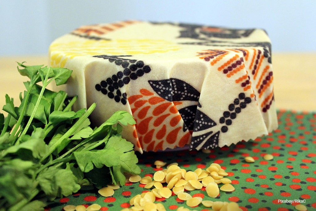 bowl wrap using beeswax